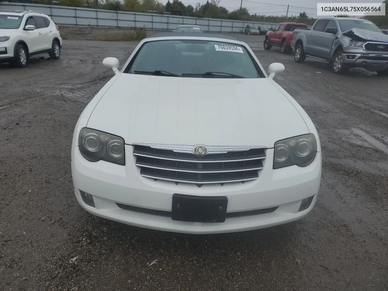 2005 Chrysler Crossfire Limited VIN: 1C3AN65L75X056564 Lot: 76039594