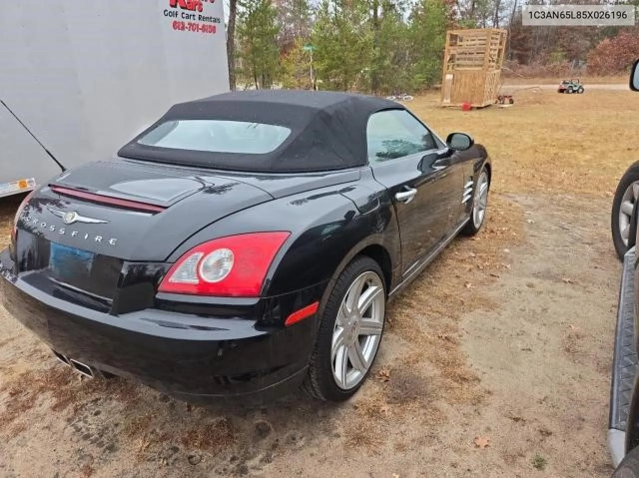 2005 Chrysler Crossfire Limited VIN: 1C3AN65L85X026196 Lot: 79705024