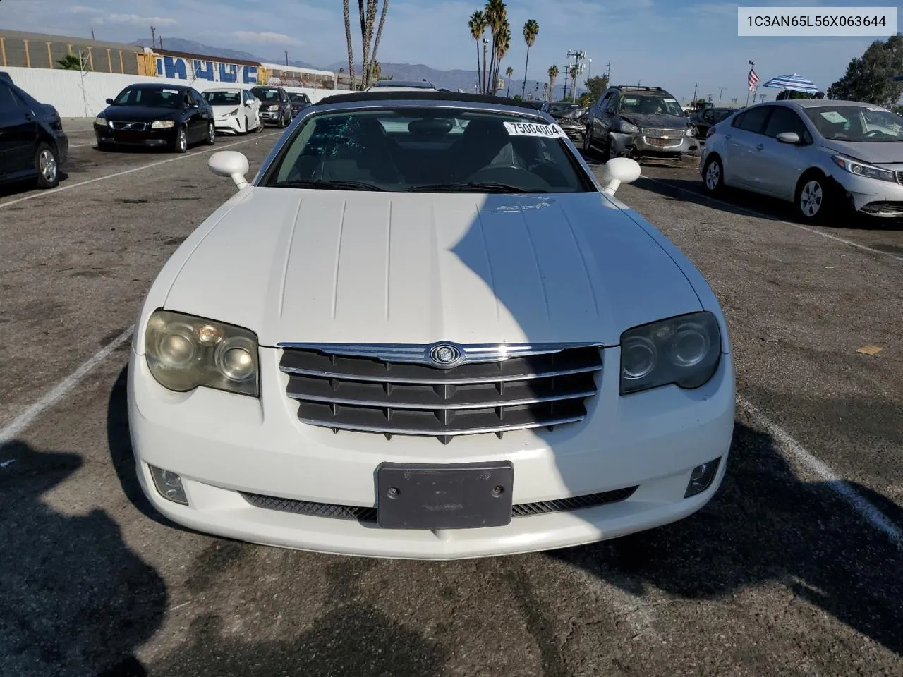 2006 Chrysler Crossfire Limited VIN: 1C3AN65L56X063644 Lot: 75004004