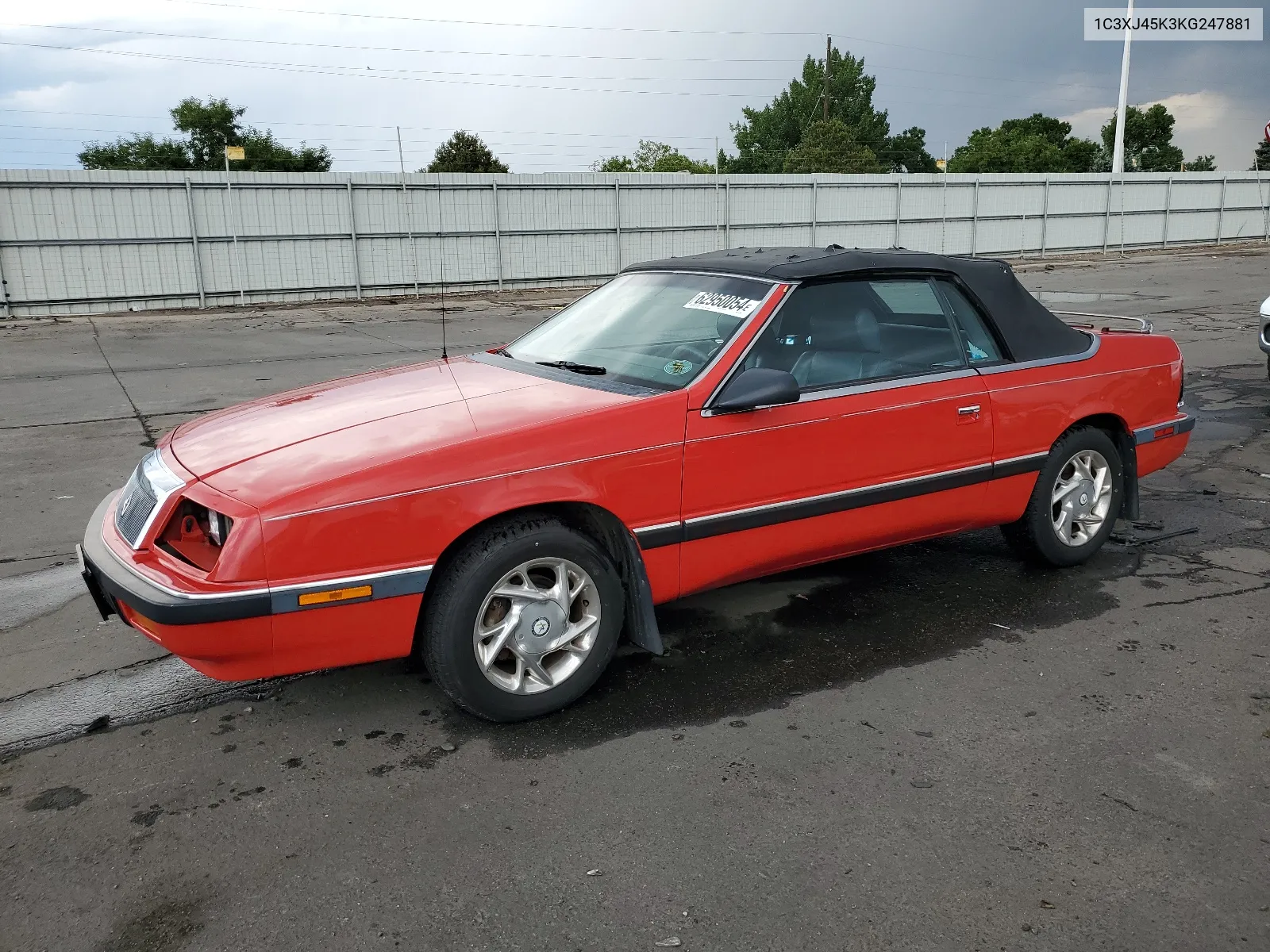 1989 Chrysler Lebaron VIN: 1C3XJ45K3KG247881 Lot: 62950054