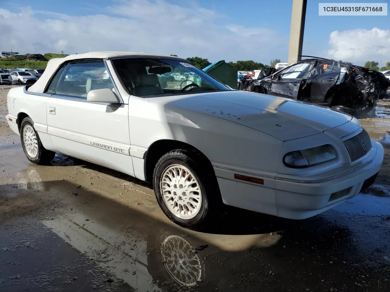 1995 Chrysler Lebaron Gtc VIN: 1C3EU4531SF671668 Lot: 74679224