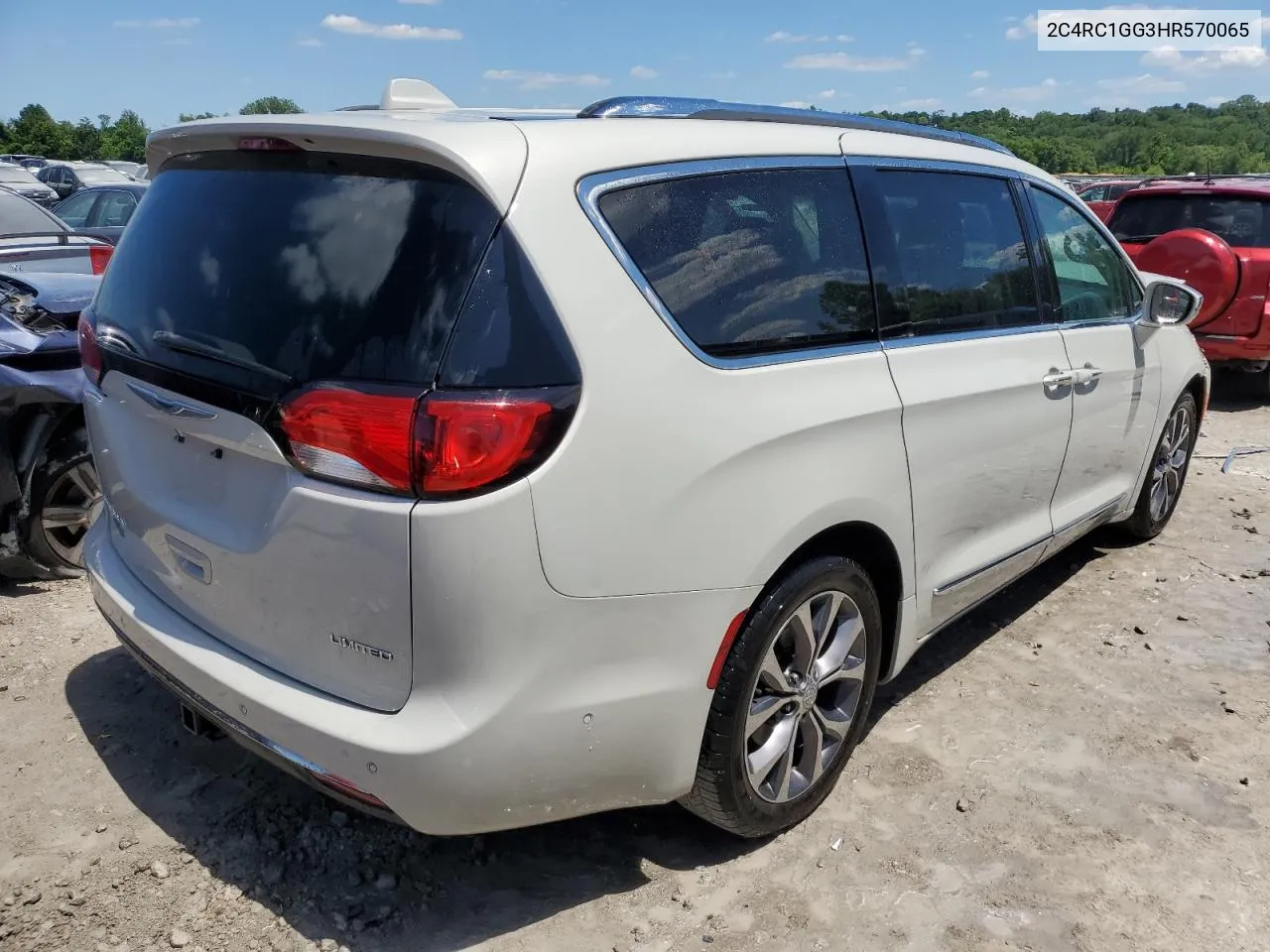 2017 Chrysler Pacifica Limited VIN: 2C4RC1GG3HR570065 Lot: 59961524