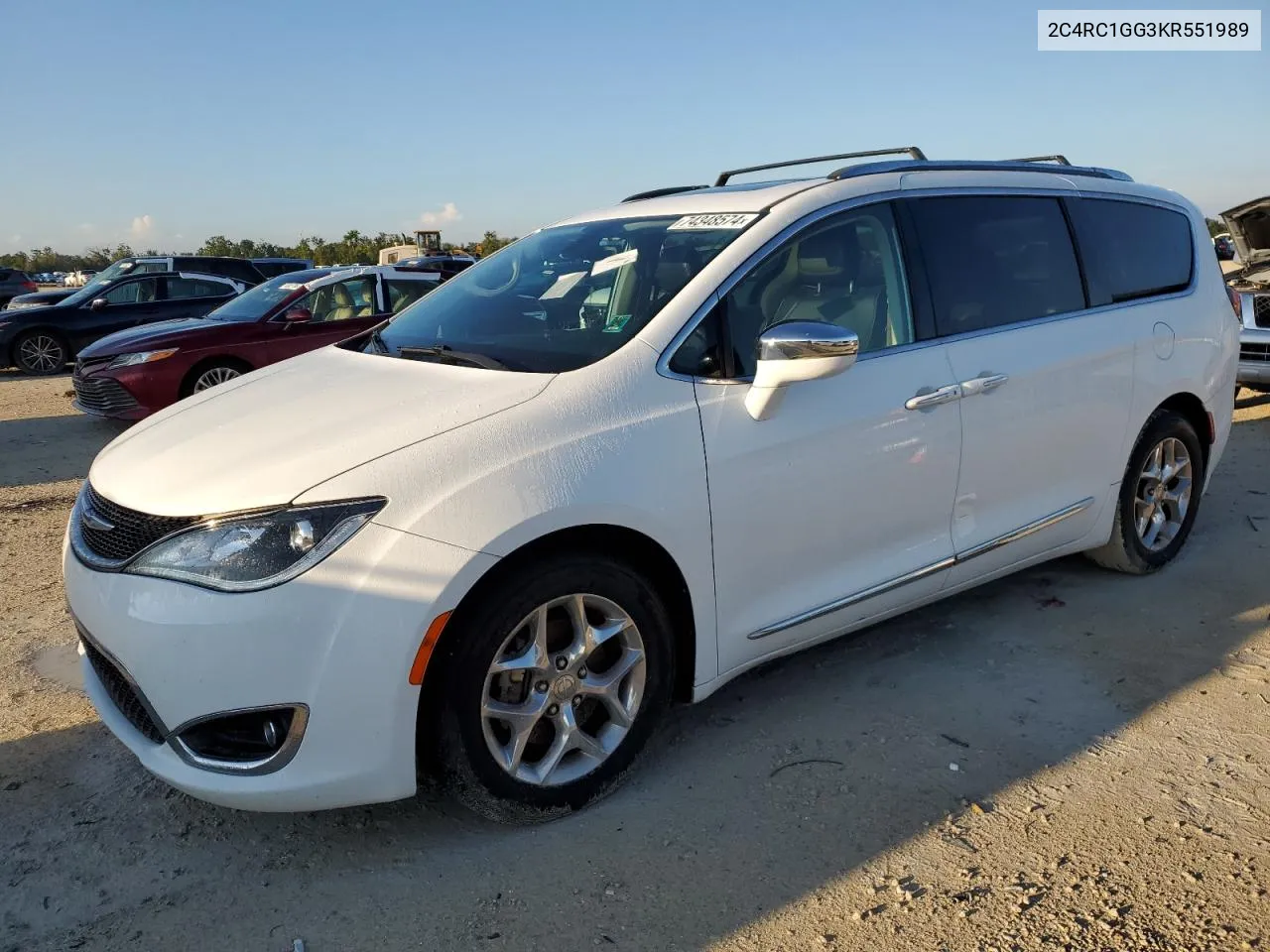 2019 Chrysler Pacifica Limited VIN: 2C4RC1GG3KR551989 Lot: 74348574