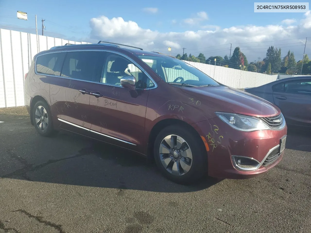 2019 Chrysler Pacifica Hybrid Limited VIN: 2C4RC1N75KR508953 Lot: 74604504