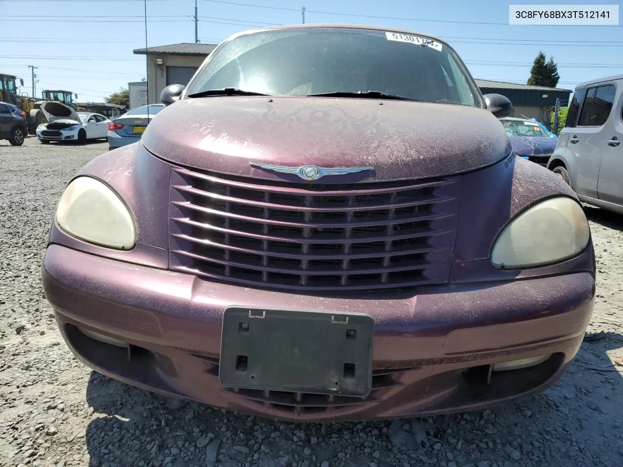 2003 Chrysler Pt Cruiser Limited VIN: 3C8FY68BX3T512141 Lot: 51301784