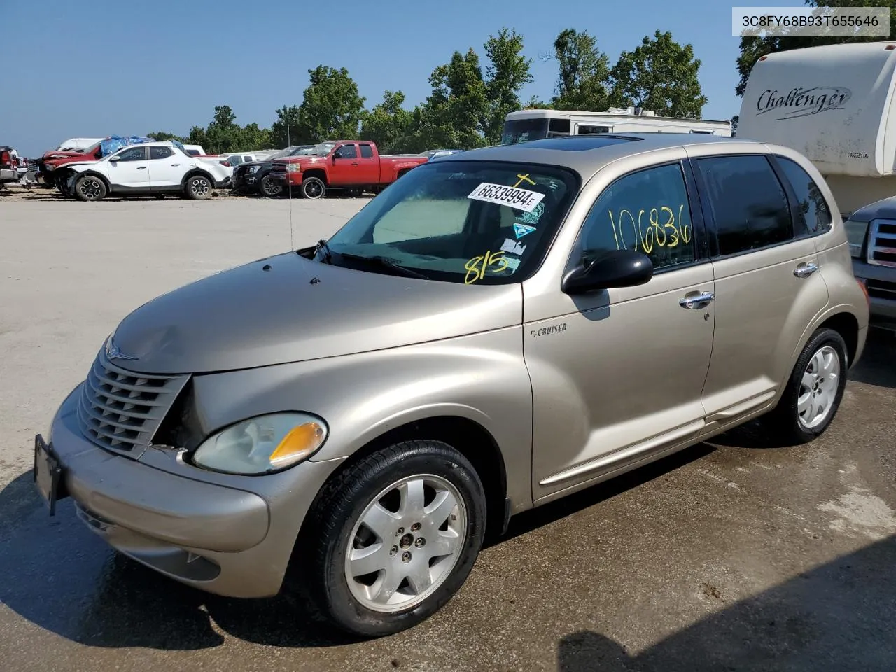 2003 Chrysler Pt Cruiser Limited VIN: 3C8FY68B93T655646 Lot: 66339994