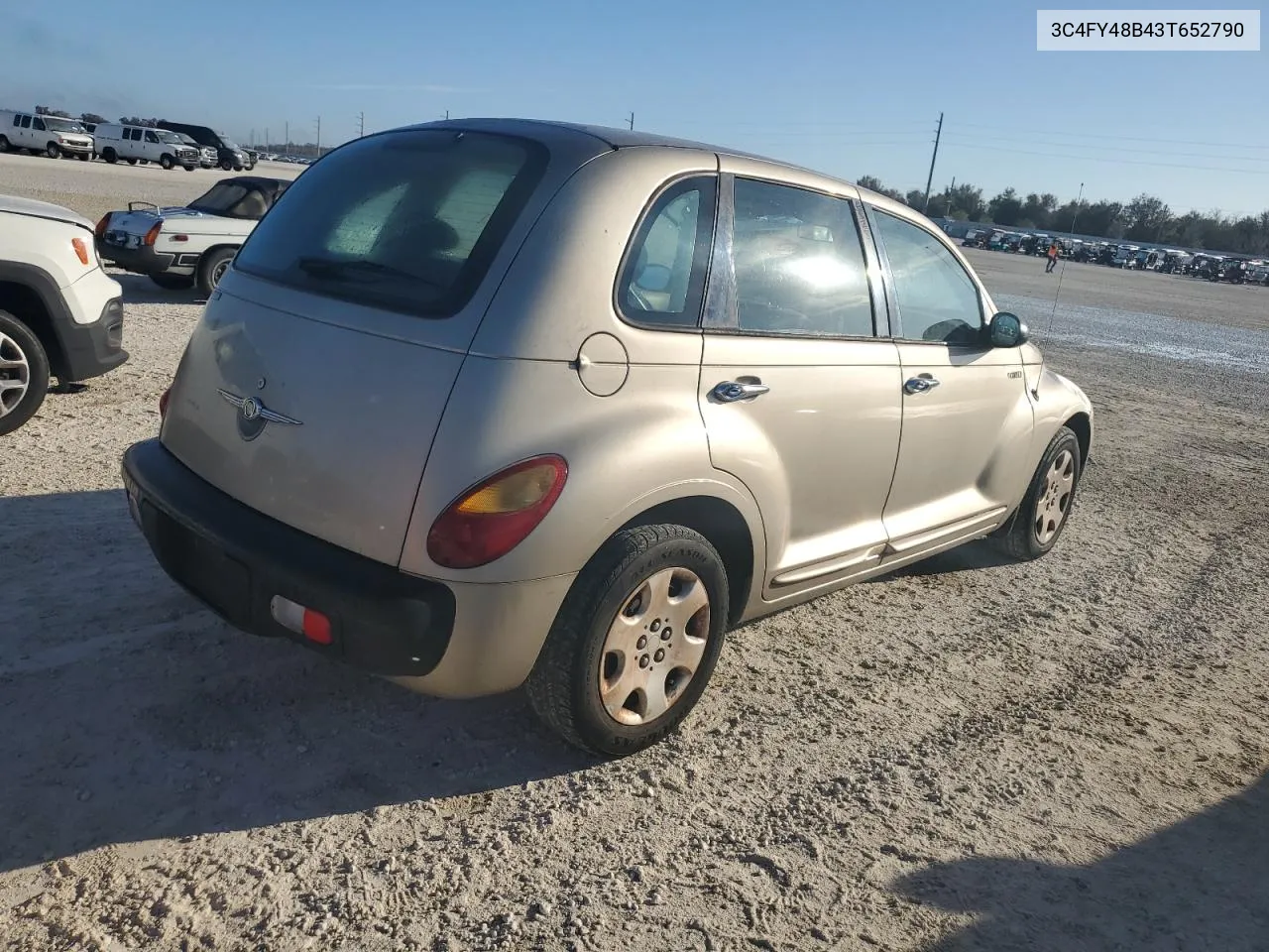 2003 Chrysler Pt Cruiser Classic VIN: 3C4FY48B43T652790 Lot: 77136274