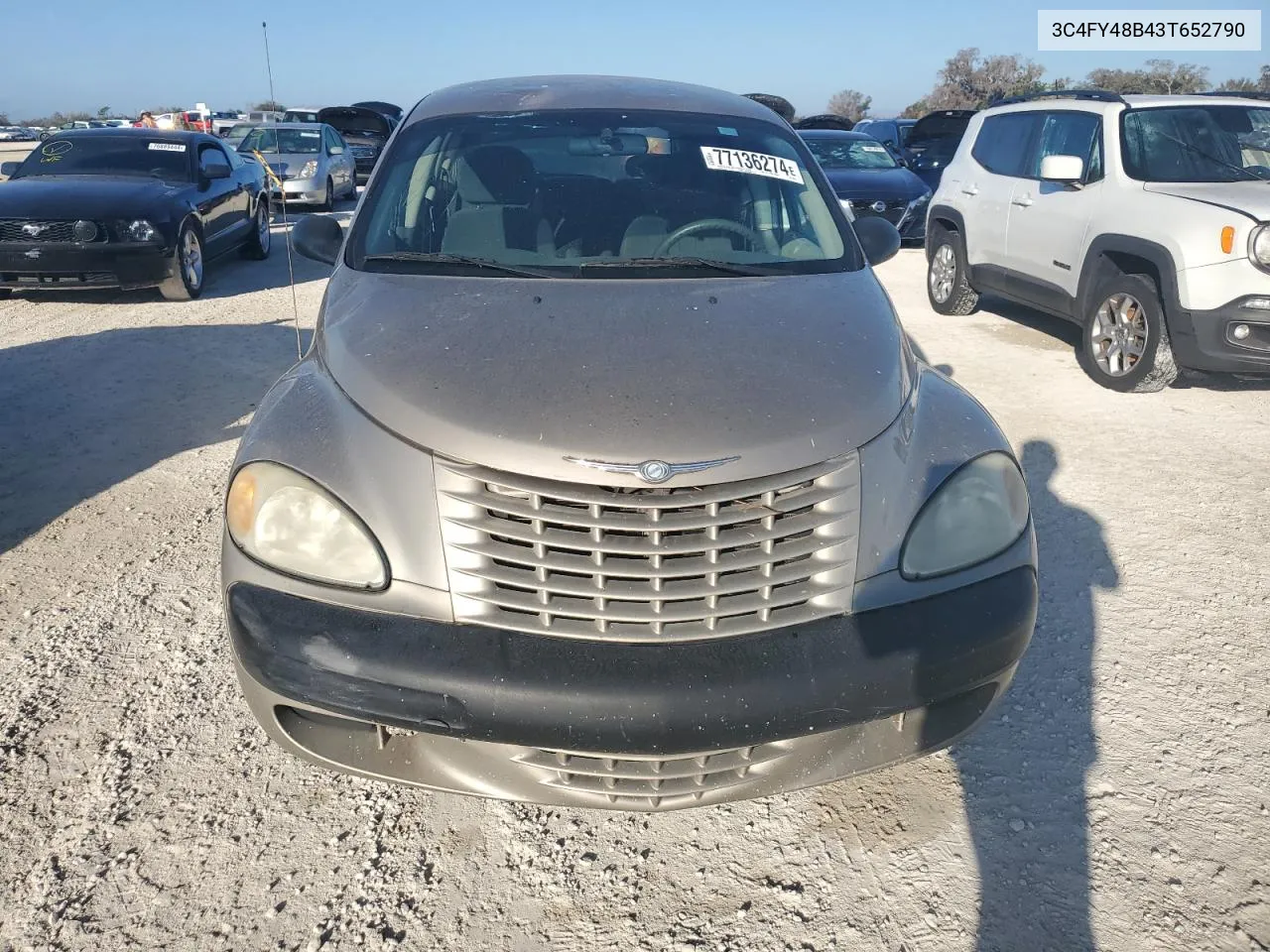 2003 Chrysler Pt Cruiser Classic VIN: 3C4FY48B43T652790 Lot: 77136274