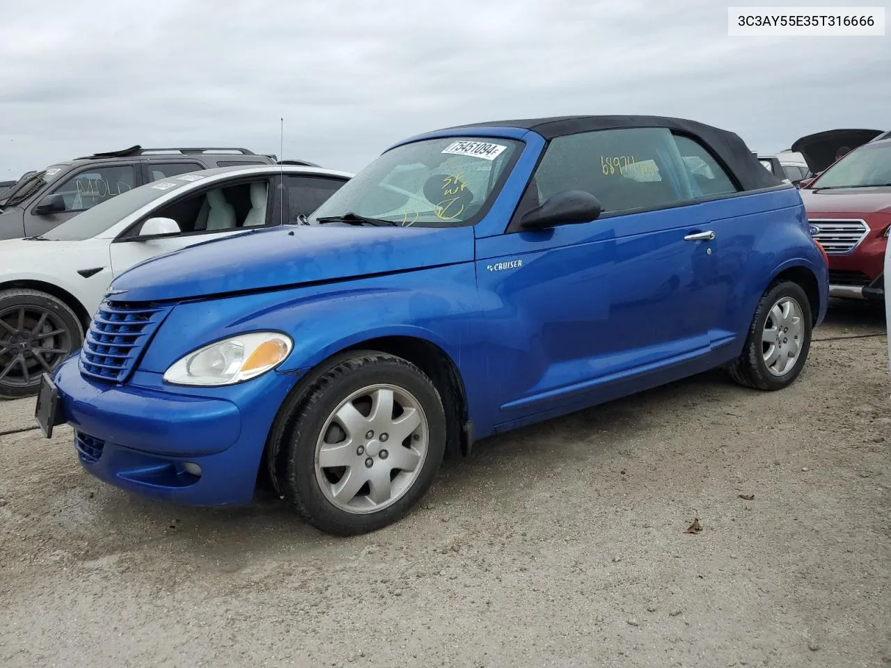 2005 Chrysler Pt Cruiser Touring VIN: 3C3AY55E35T316666 Lot: 75451094