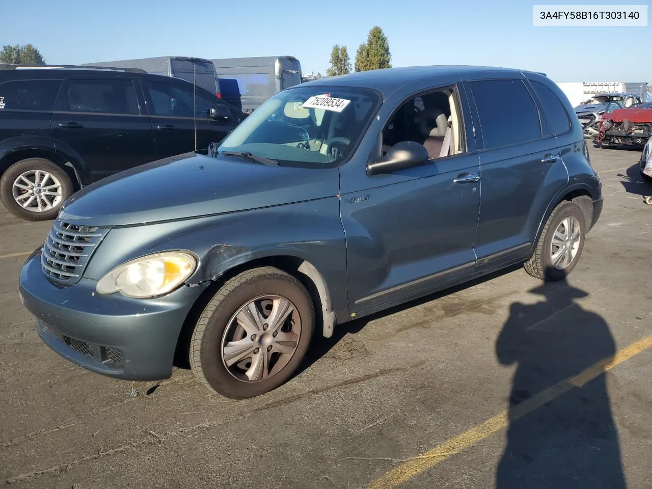 2006 Chrysler Pt Cruiser Touring VIN: 3A4FY58B16T303140 Lot: 75209534