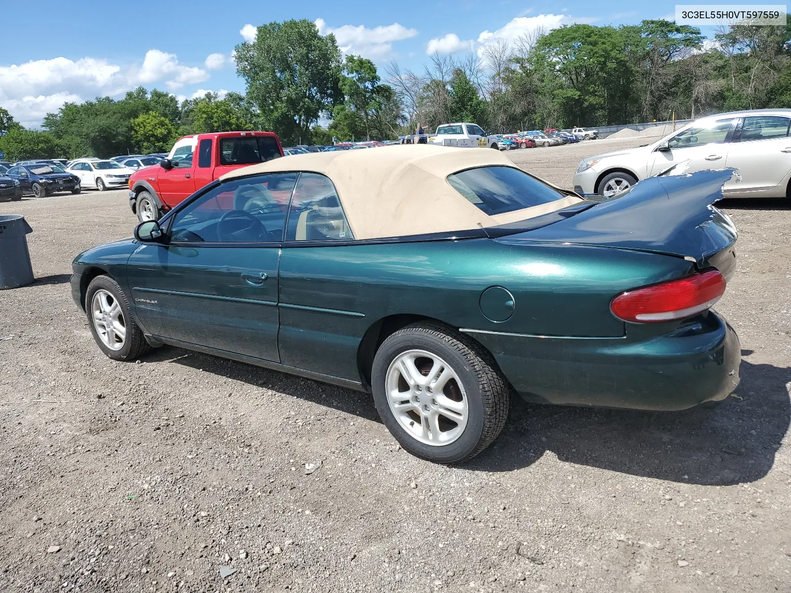 1997 Chrysler Sebring Jxi VIN: 3C3EL55H0VT597559 Lot: 61697514