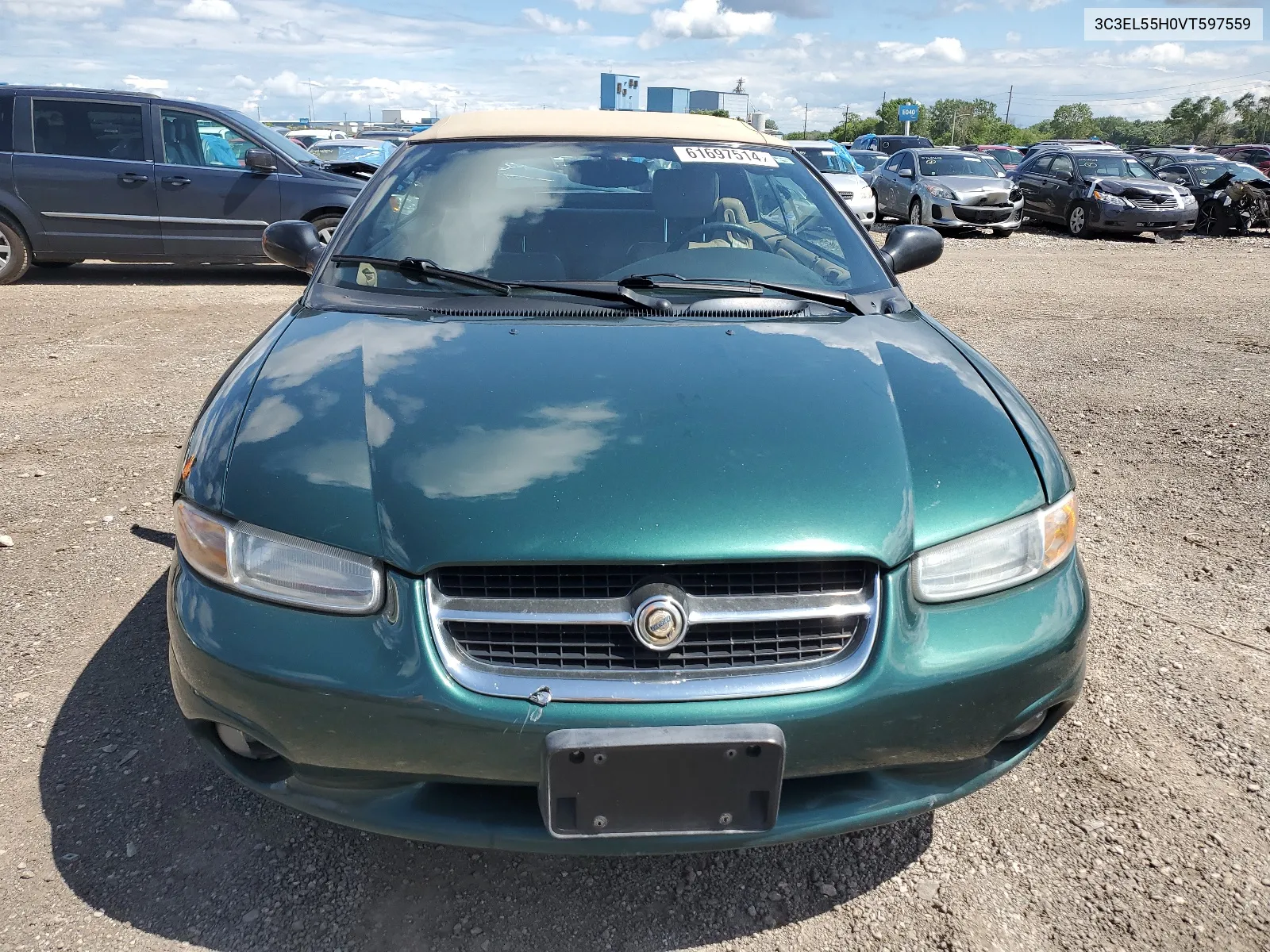 1997 Chrysler Sebring Jxi VIN: 3C3EL55H0VT597559 Lot: 61697514