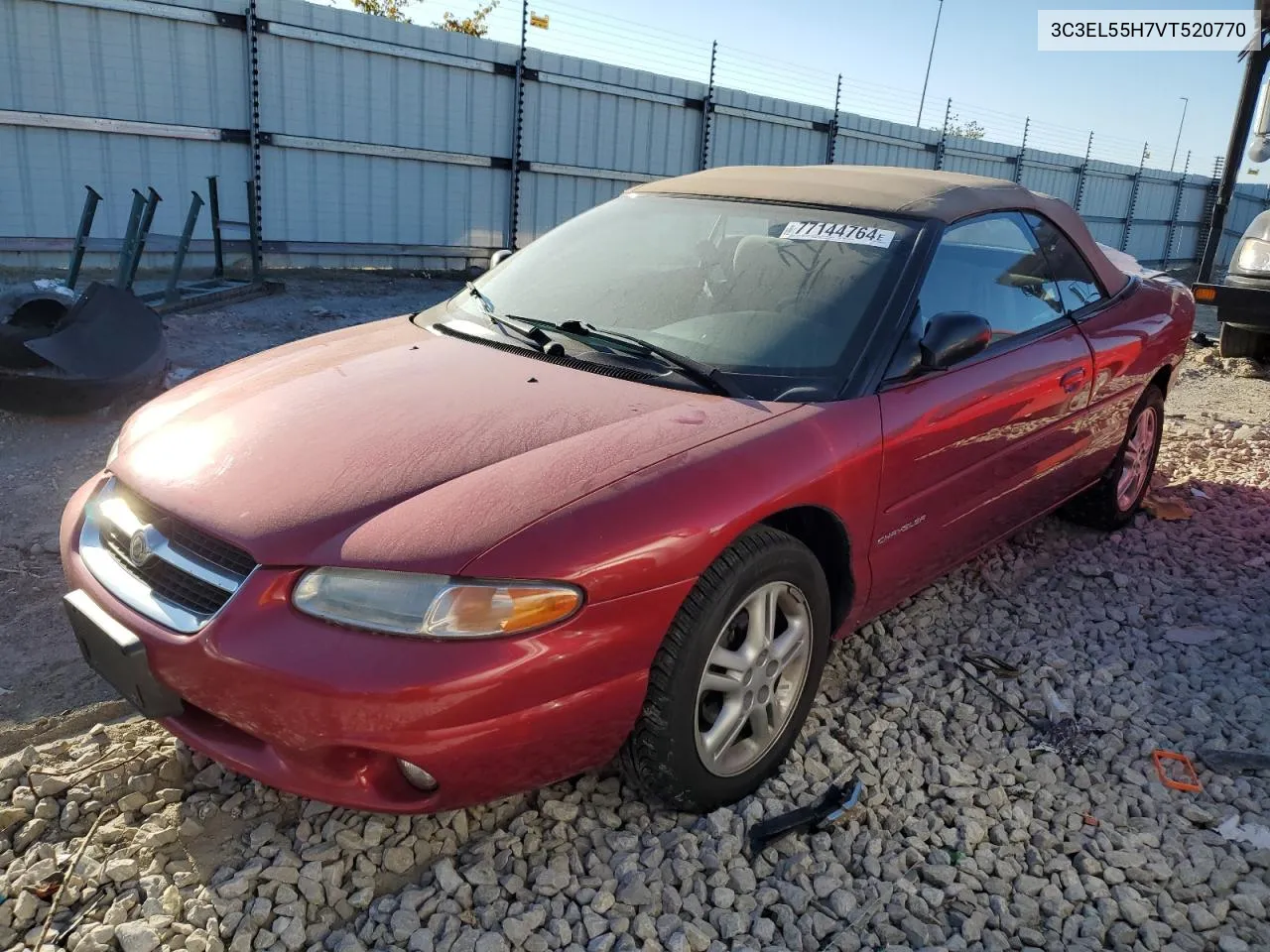 1997 Chrysler Sebring Jxi VIN: 3C3EL55H7VT520770 Lot: 77144764