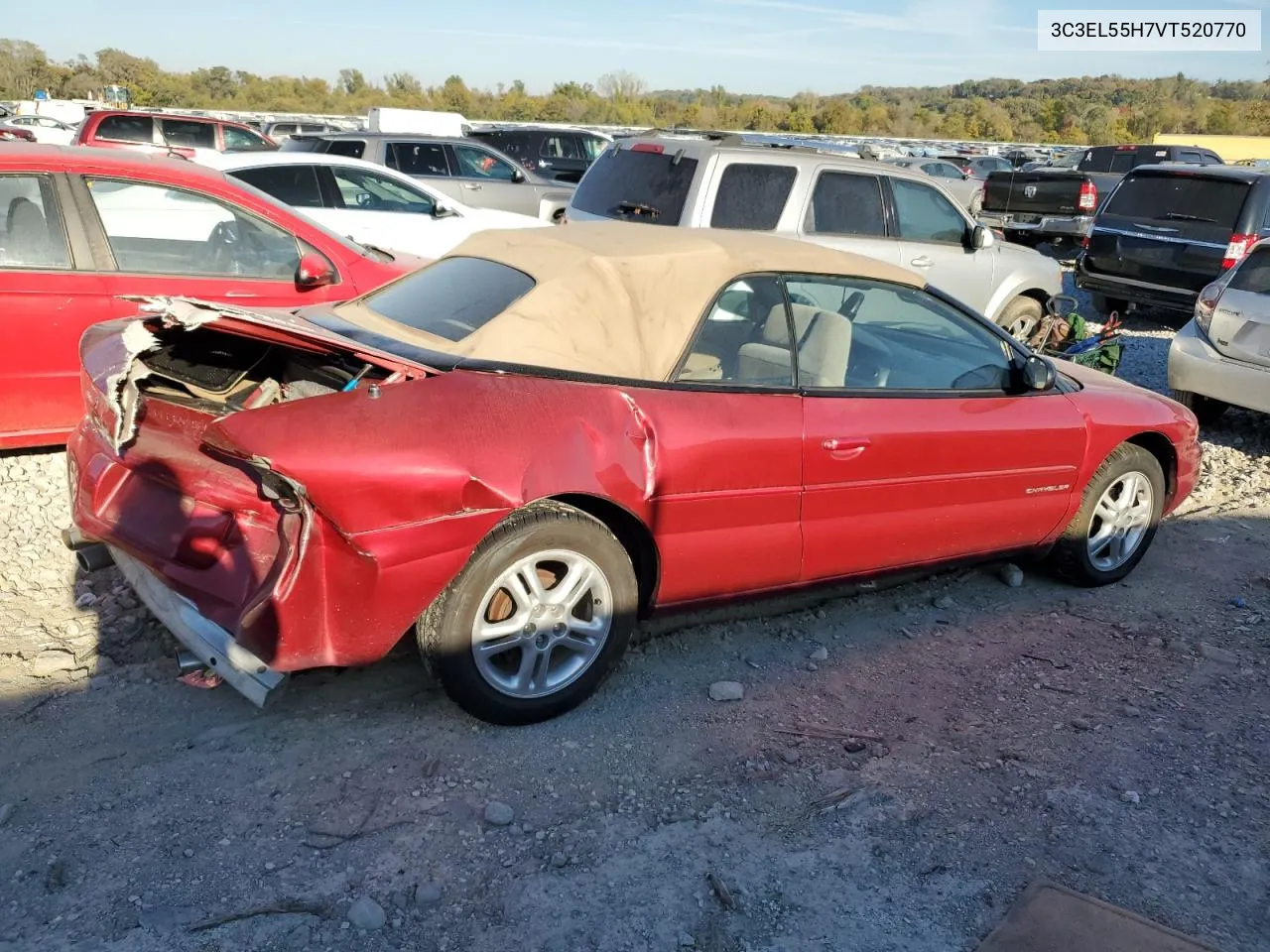 1997 Chrysler Sebring Jxi VIN: 3C3EL55H7VT520770 Lot: 77144764