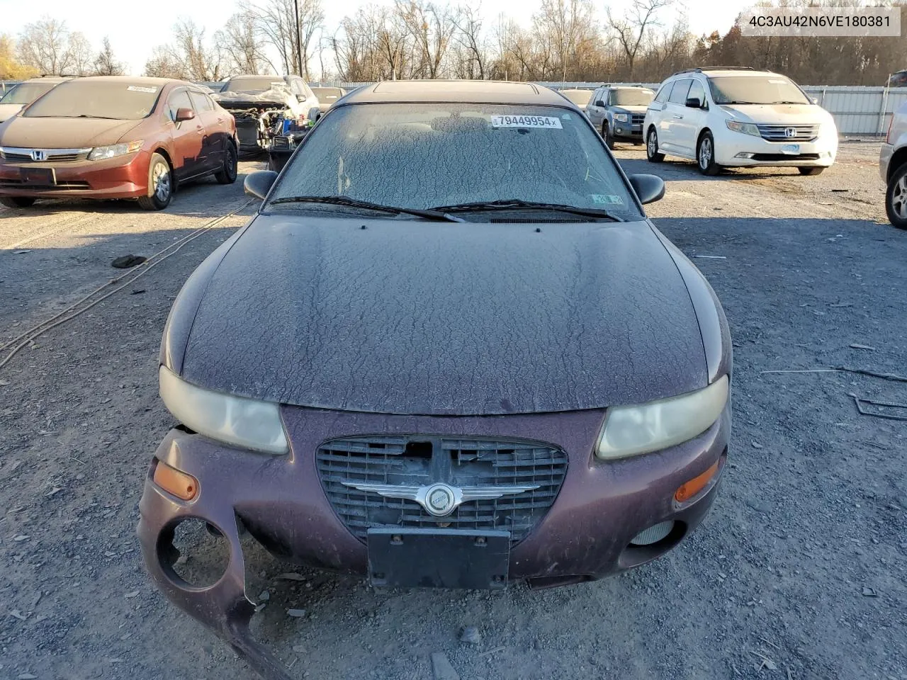 1997 Chrysler Sebring Lx VIN: 4C3AU42N6VE180381 Lot: 79449954