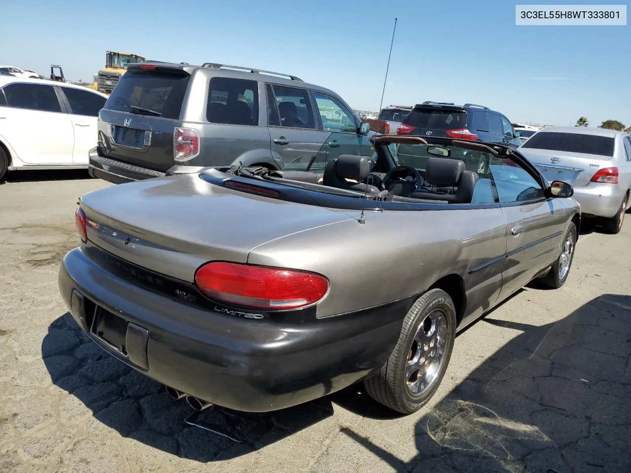 1998 Chrysler Sebring Jxi VIN: 3C3EL55H8WT333801 Lot: 70343934