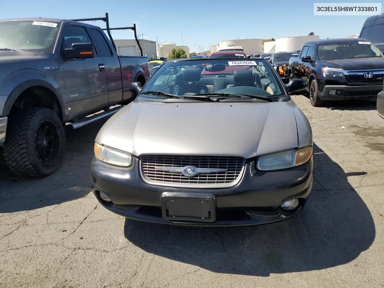 1998 Chrysler Sebring Jxi VIN: 3C3EL55H8WT333801 Lot: 70343934