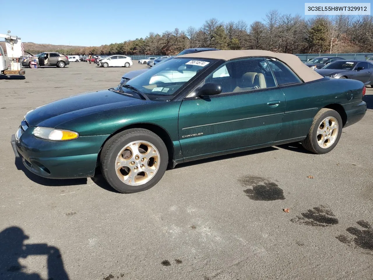 1998 Chrysler Sebring Jxi VIN: 3C3EL55H8WT329912 Lot: 79874674