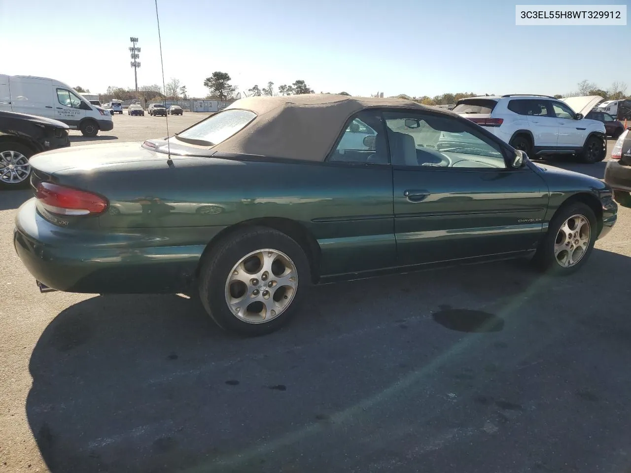 1998 Chrysler Sebring Jxi VIN: 3C3EL55H8WT329912 Lot: 79874674