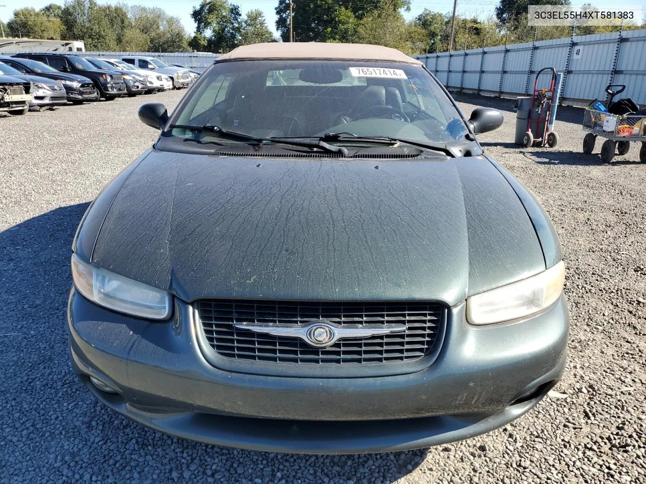 1999 Chrysler Sebring Jxi VIN: 3C3EL55H4XT581383 Lot: 76517414