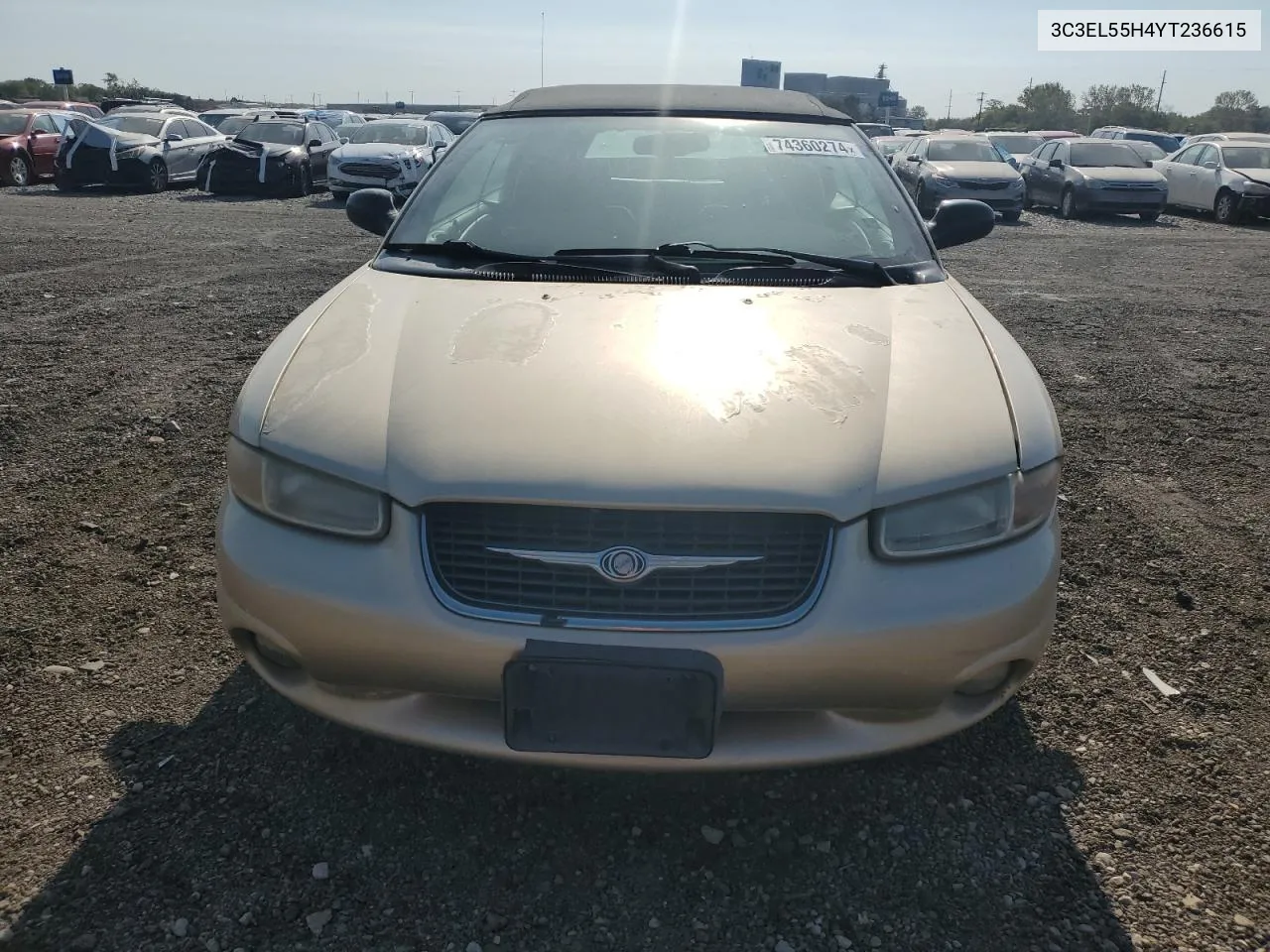 2000 Chrysler Sebring Jxi VIN: 3C3EL55H4YT236615 Lot: 74360274