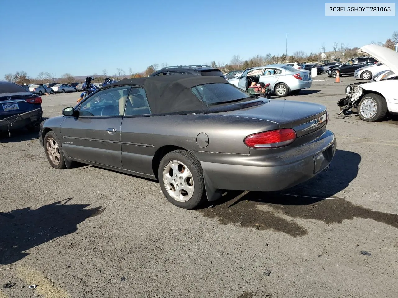 2000 Chrysler Sebring Jxi VIN: 3C3EL55H0YT281065 Lot: 79651494