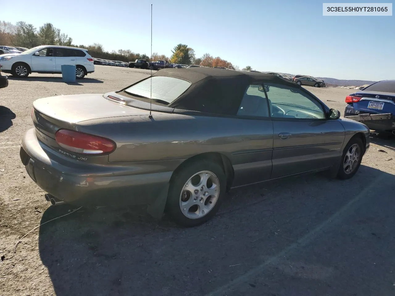 2000 Chrysler Sebring Jxi VIN: 3C3EL55H0YT281065 Lot: 79651494