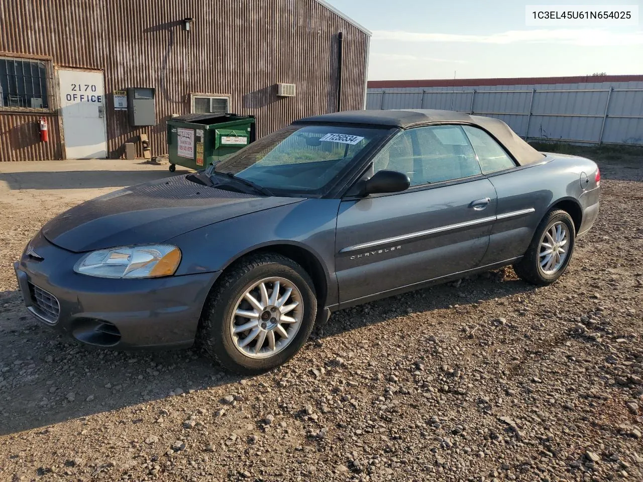 2001 Chrysler Sebring Lx VIN: 1C3EL45U61N654025 Lot: 71250534