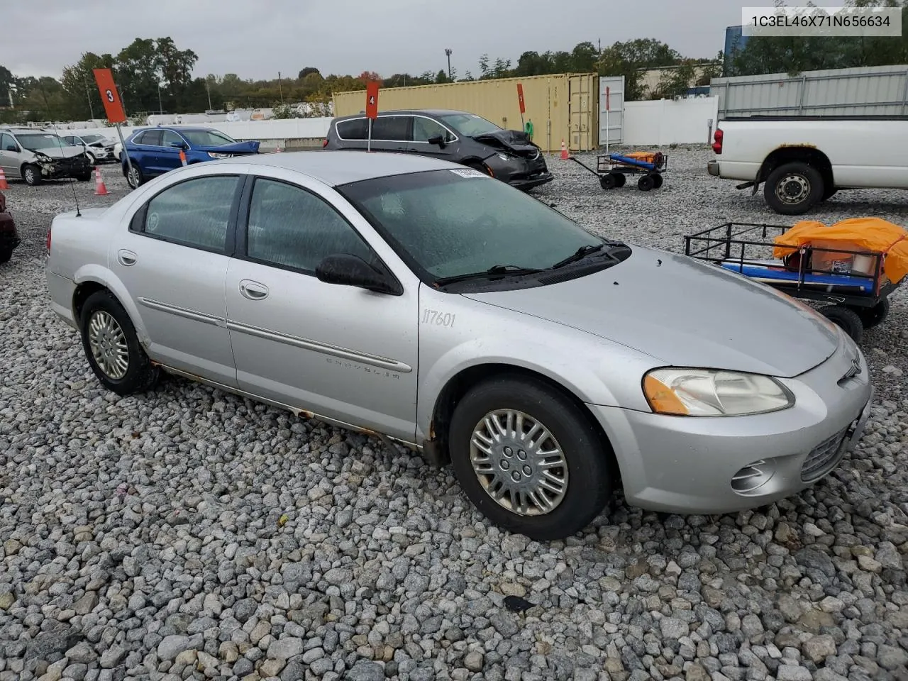 2001 Chrysler Sebring Lx VIN: 1C3EL46X71N656634 Lot: 75848074