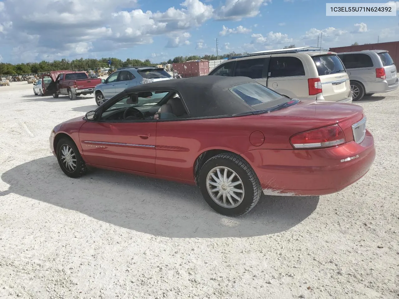 2001 Chrysler Sebring Lxi VIN: 1C3EL55U71N624392 Lot: 80105644