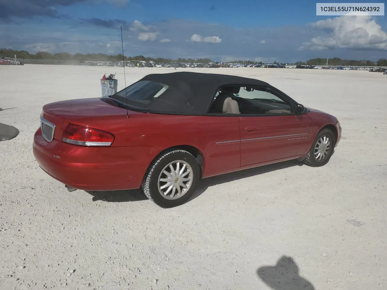 2001 Chrysler Sebring Lxi VIN: 1C3EL55U71N624392 Lot: 80105644