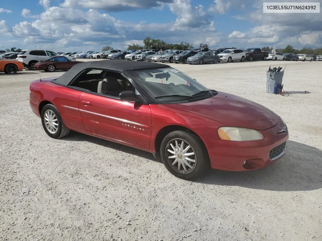 2001 Chrysler Sebring Lxi VIN: 1C3EL55U71N624392 Lot: 80105644