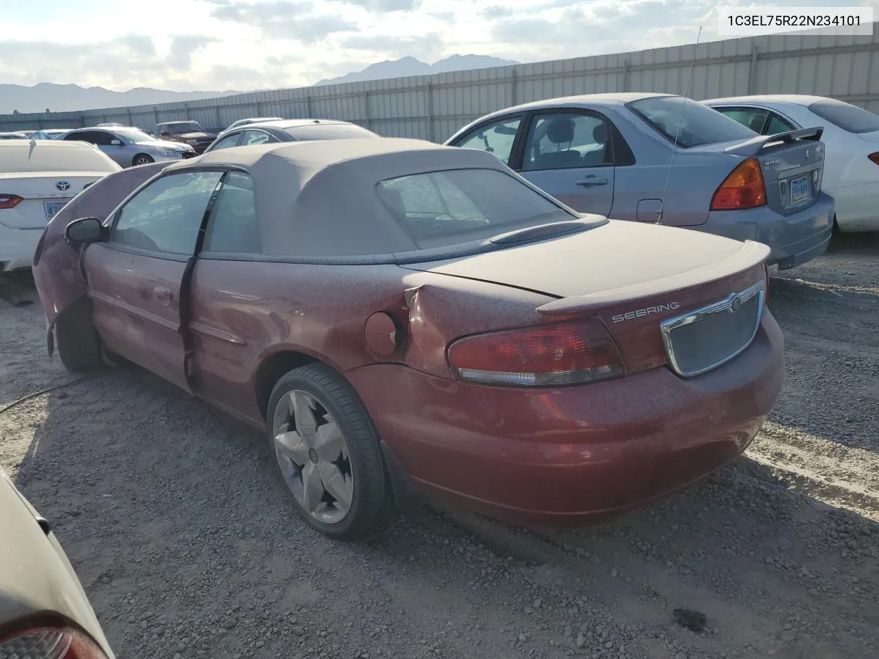 2002 Chrysler Sebring Gtc VIN: 1C3EL75R22N234101 Lot: 63341294