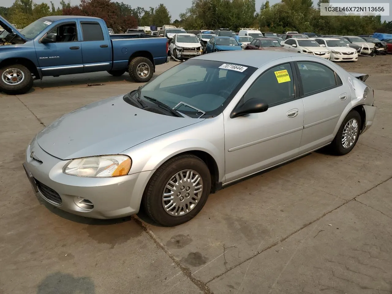 2002 Chrysler Sebring Lx VIN: 1C3EL46X72N113656 Lot: 70716644