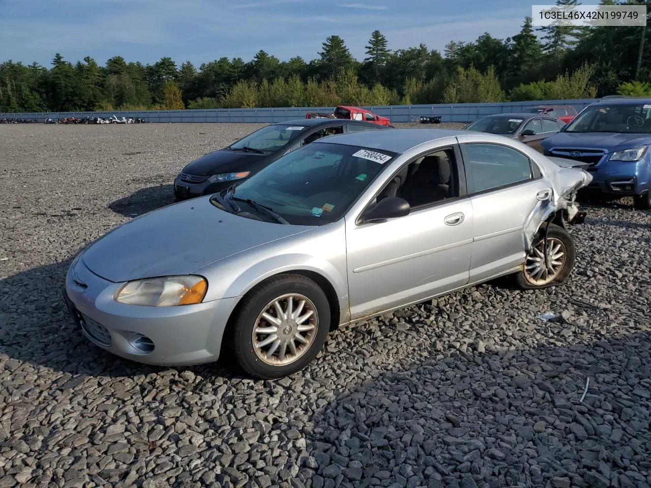 2002 Chrysler Sebring Lx VIN: 1C3EL46X42N199749 Lot: 75268424