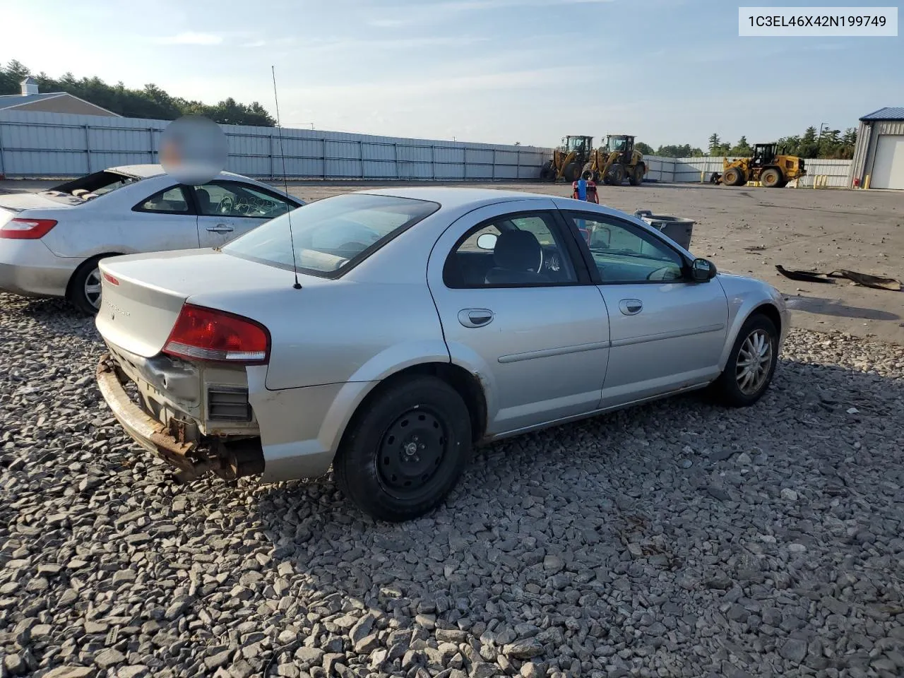 2002 Chrysler Sebring Lx VIN: 1C3EL46X42N199749 Lot: 75268424