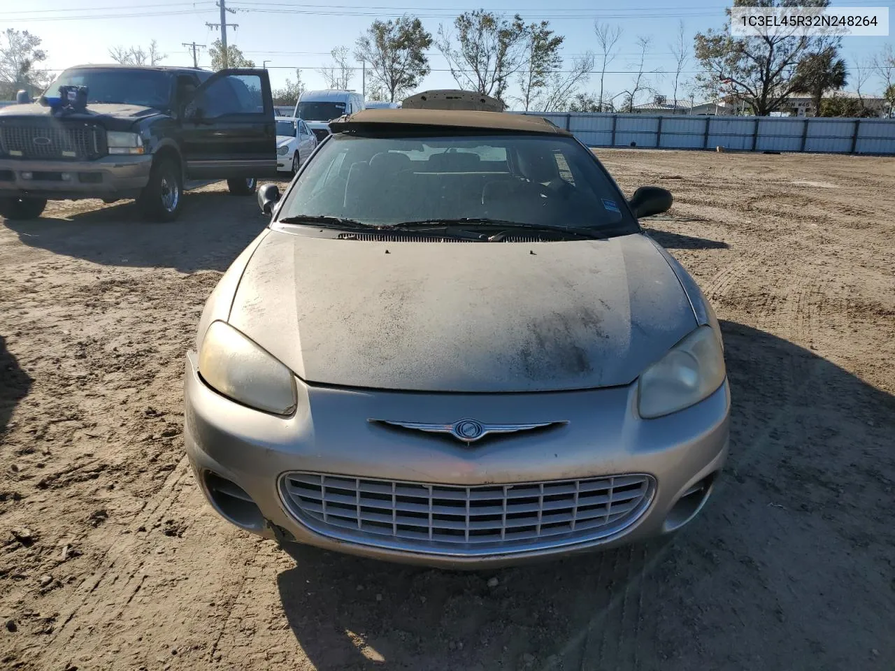 2002 Chrysler Sebring Lx VIN: 1C3EL45R32N248264 Lot: 78304384