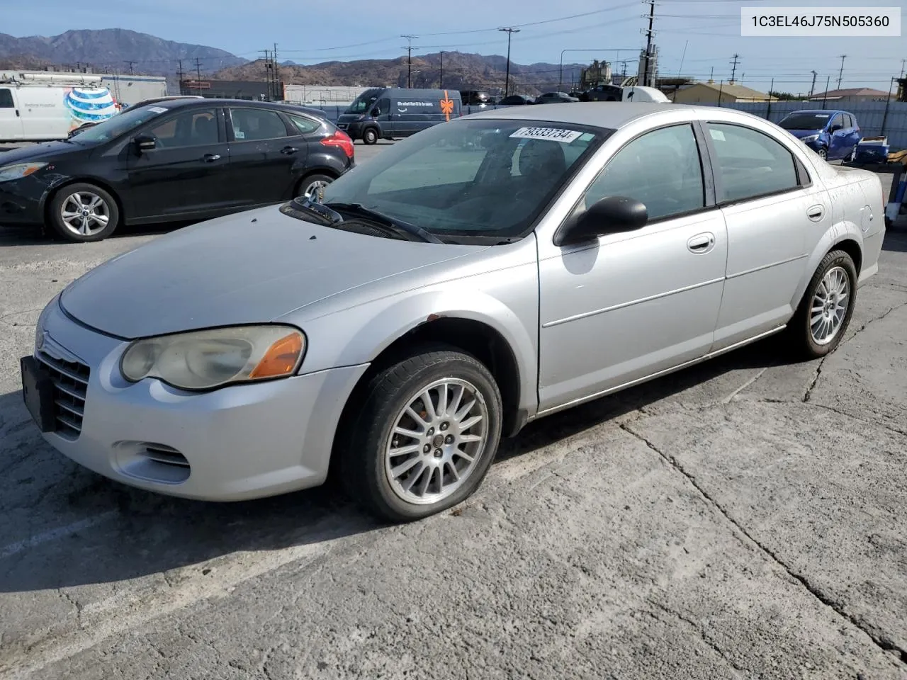 2002 Chrysler Sebring VIN: 1C3EL46J75N505360 Lot: 79333734