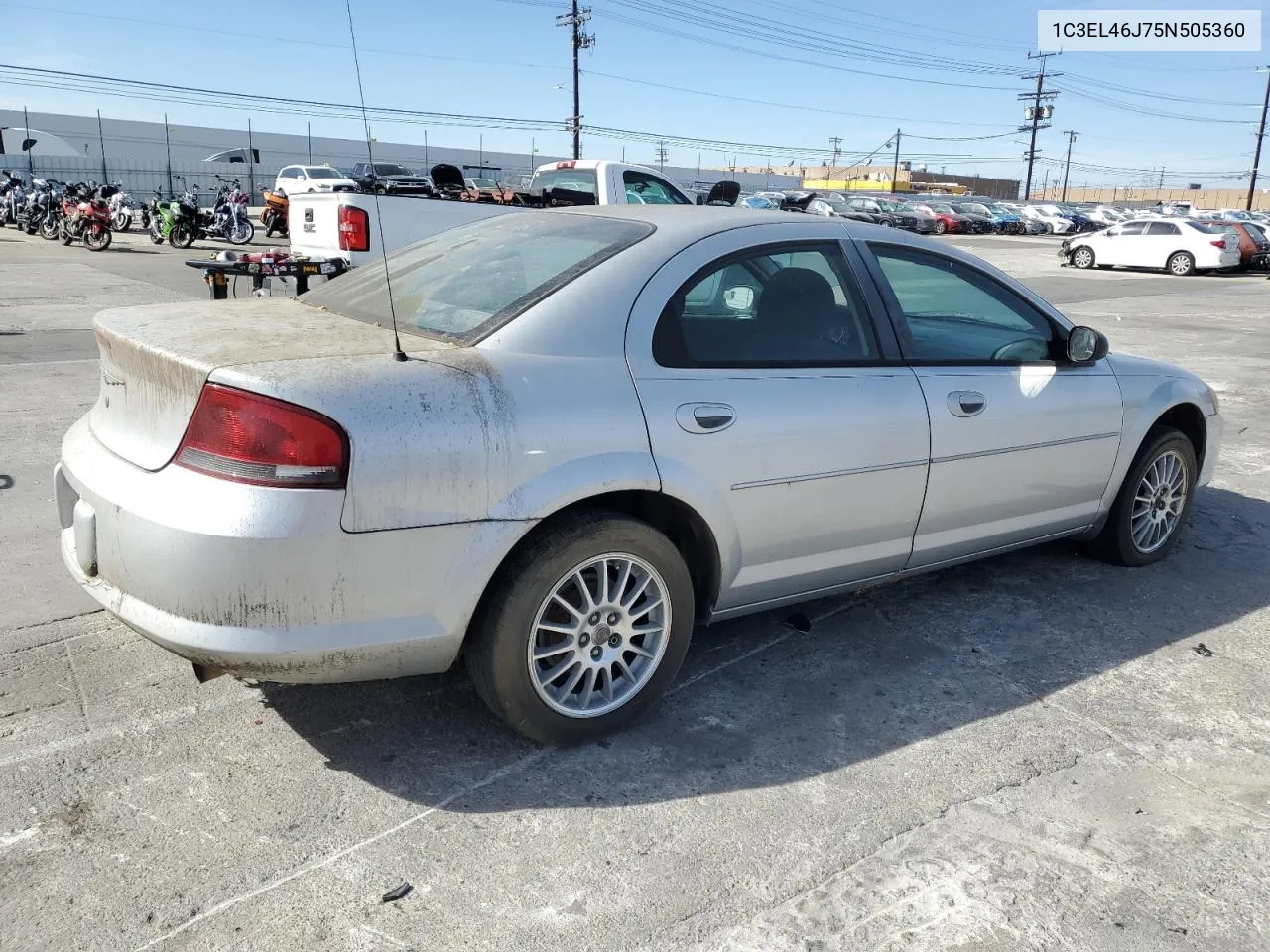 2002 Chrysler Sebring VIN: 1C3EL46J75N505360 Lot: 79333734