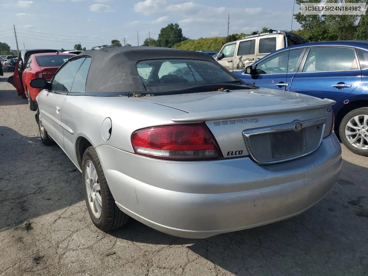 2004 Chrysler Sebring Gtc VIN: 1C3EL75R24N184982 Lot: 70210223