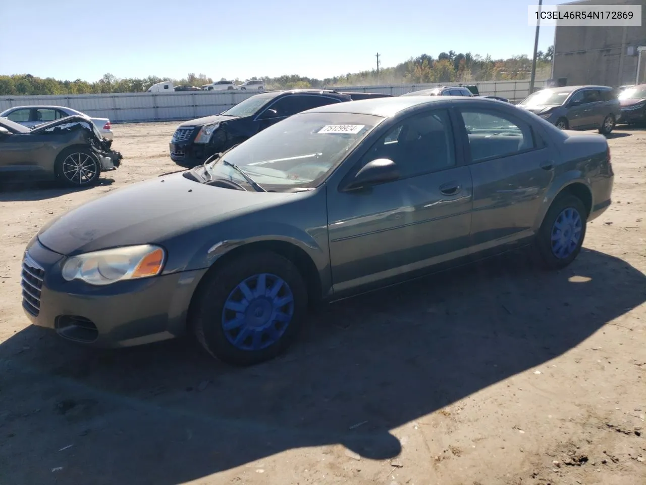 2004 Chrysler Sebring Lx VIN: 1C3EL46R54N172869 Lot: 75129924