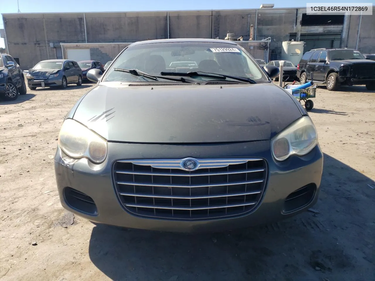 2004 Chrysler Sebring Lx VIN: 1C3EL46R54N172869 Lot: 75129924