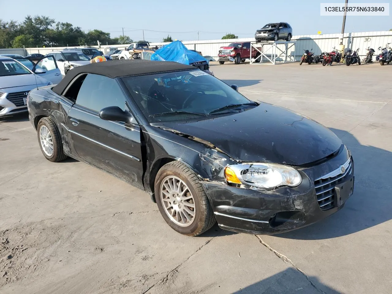 2005 Chrysler Sebring Touring VIN: 1C3EL55R75N633840 Lot: 66226994