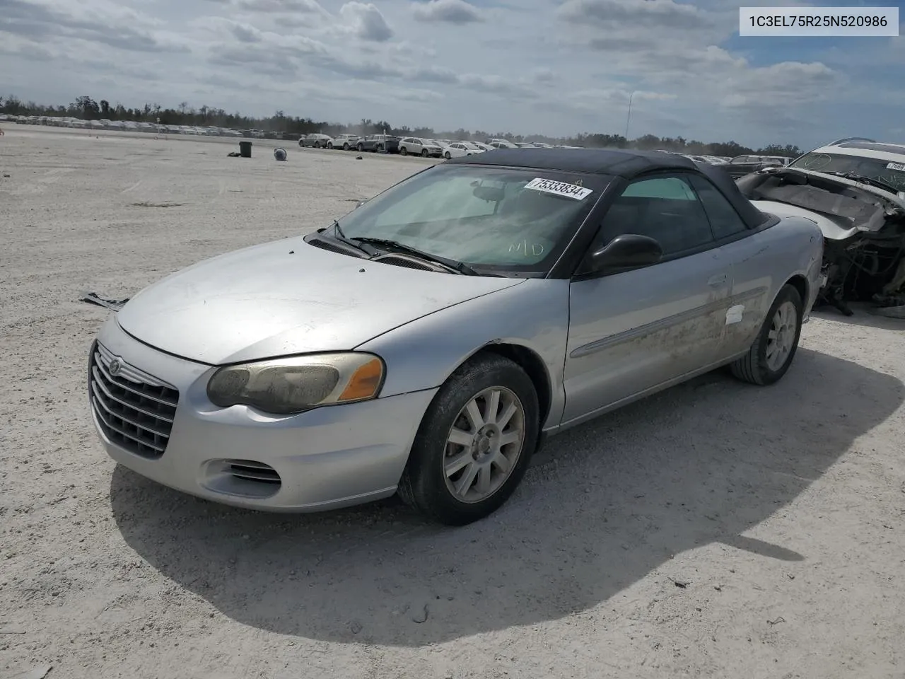 2005 Chrysler Sebring Gtc VIN: 1C3EL75R25N520986 Lot: 75333834