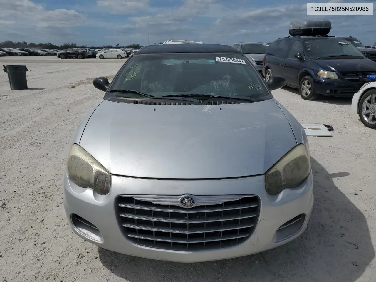 2005 Chrysler Sebring Gtc VIN: 1C3EL75R25N520986 Lot: 75333834