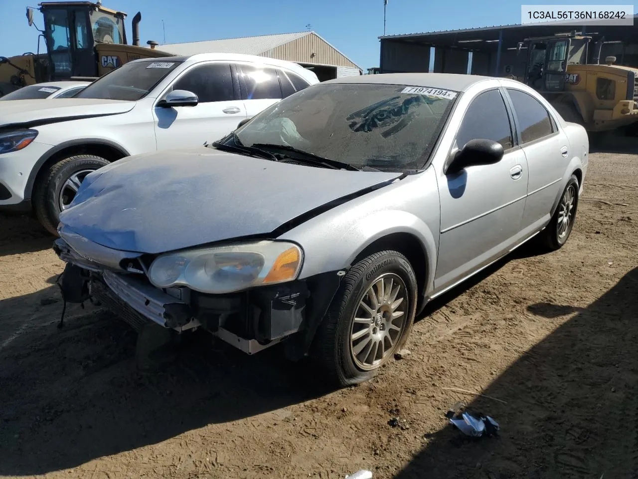 2006 Chrysler Sebring Touring VIN: 1C3AL56T36N168242 Lot: 71974194