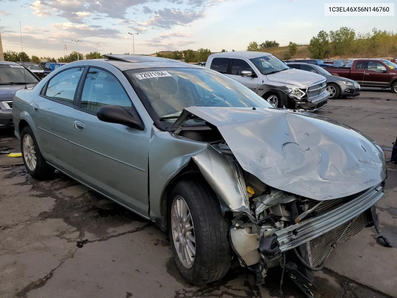 2006 Chrysler Sebring VIN: 1C3EL46X56N146760 Lot: 72971164