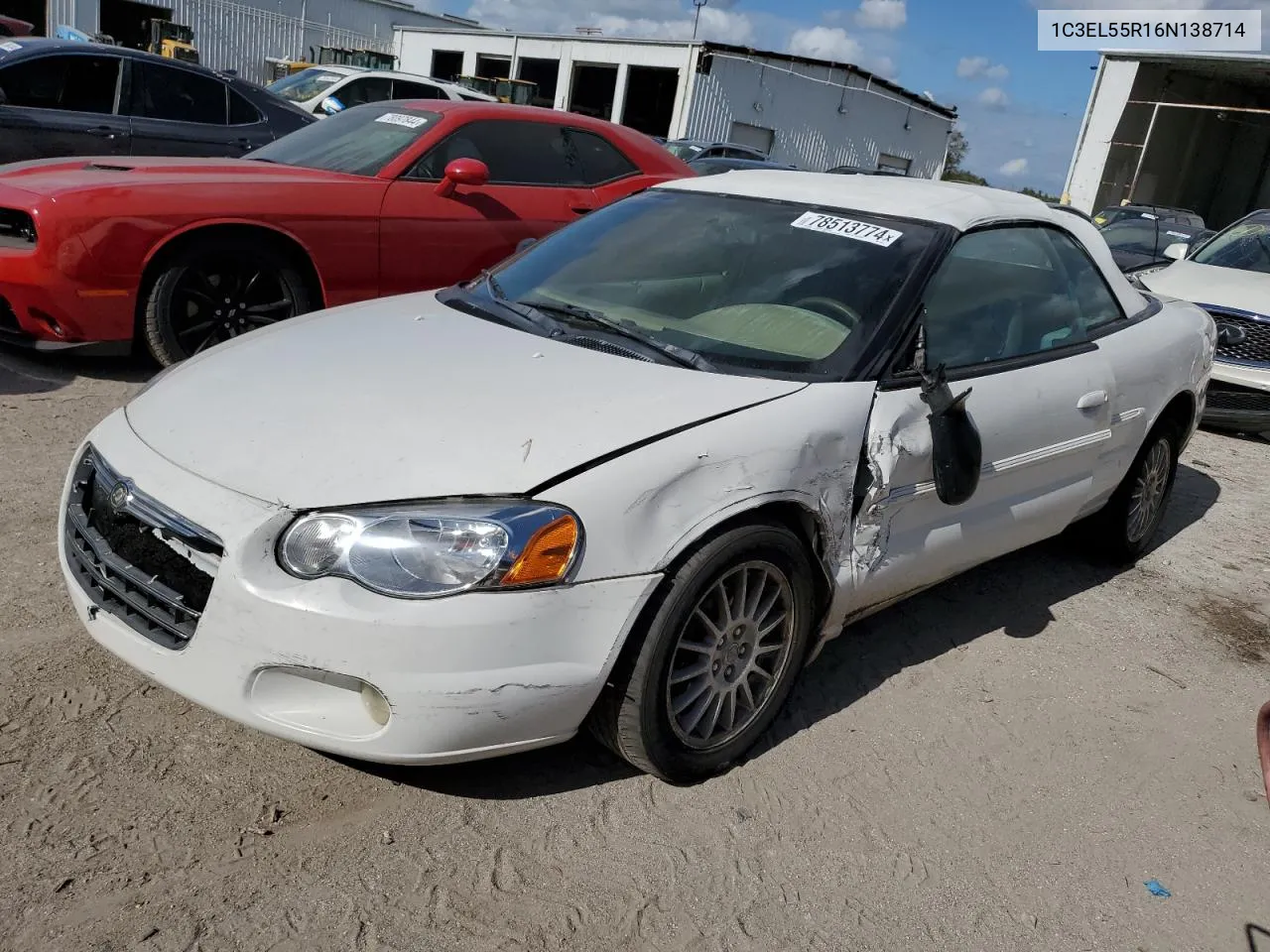 2006 Chrysler Sebring Touring VIN: 1C3EL55R16N138714 Lot: 78513774