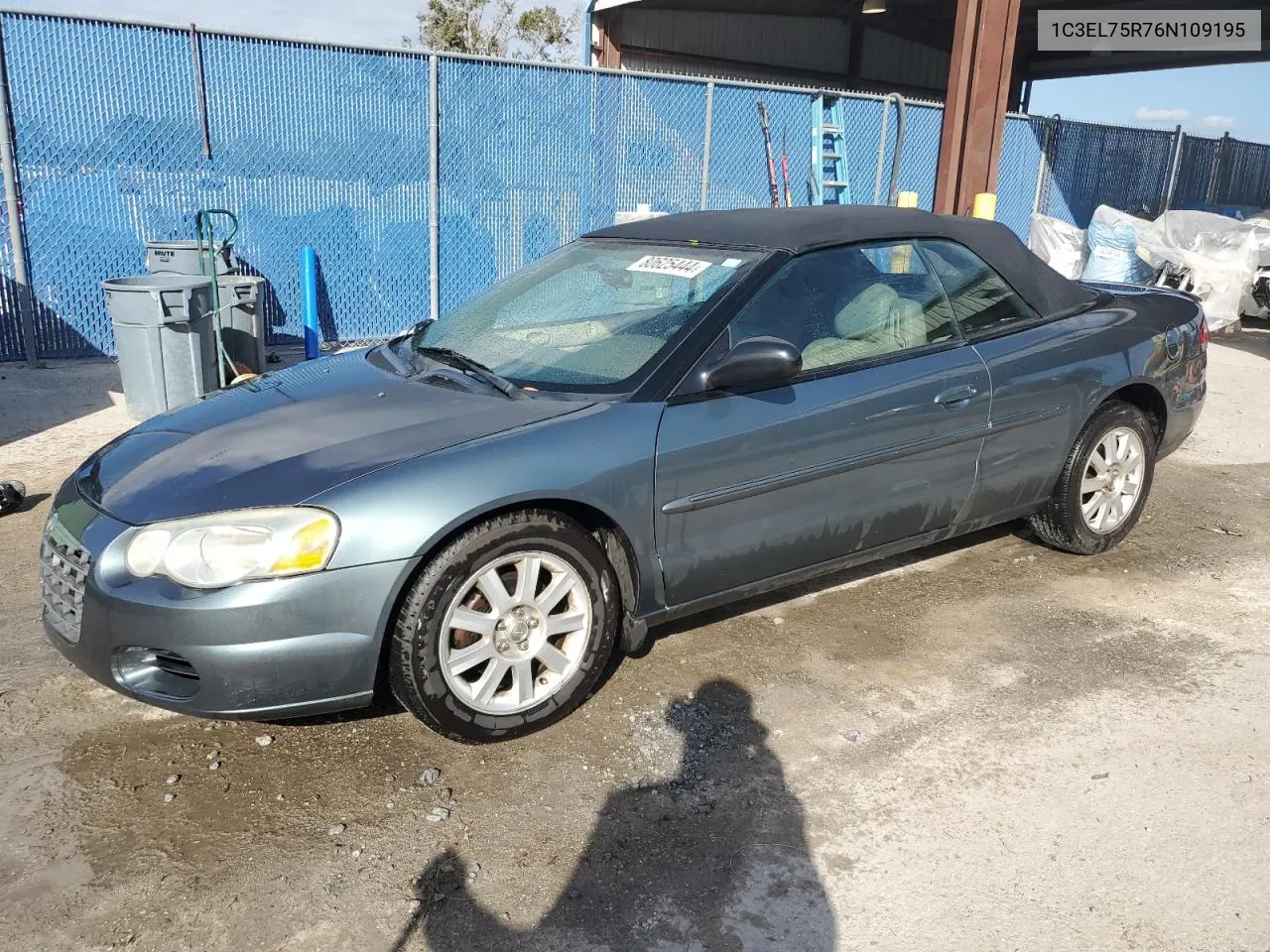 2006 Chrysler Sebring Gtc VIN: 1C3EL75R76N109195 Lot: 80625444