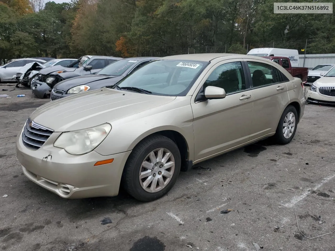 2007 Chrysler Sebring VIN: 1C3LC46K37N516892 Lot: 78604924